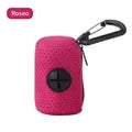 Portable Dog Poop Bag Dispenser with Hook for Easy Waste Management Rose red