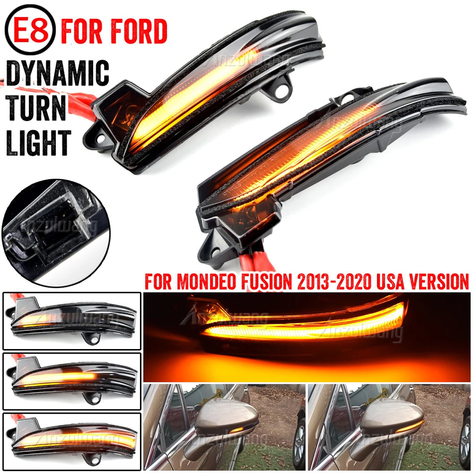 Luz de Señal de Giro de Espejo Retrovisor Dinámico para Ford Mondeo Fusion