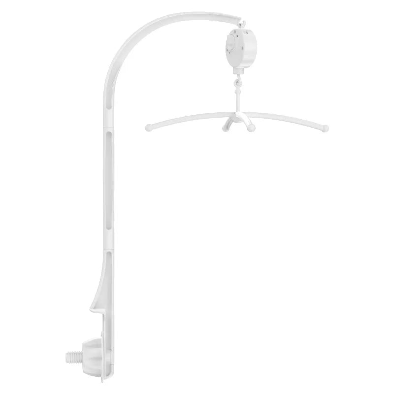 White Baby Crib Bell Toy Holder With Rotating 360 Degrees Music Box