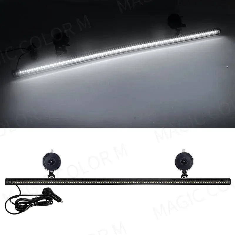 96 LED Strobe Lights For Emergency Flash Warning Lamp Windshield Bar 3030 Beads Red Blue Amber White Green Car Light Assembly by InterCyprus Trading Ltd