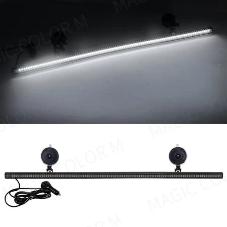 96 LED Strobe Lights For Emergency Flash Warning Lamp Windshield Bar 3030 Beads Red Blue Amber White Green Car Light Assembly by InterCyprus Trading Ltd