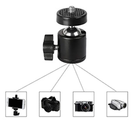 360&deg; Swivel Tripod Ball Head for DSLR &amp; Action Cameras