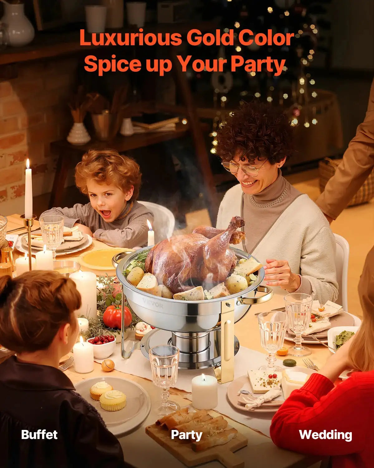 4 Pack Stainless Steel Chafing Dish Set For Party