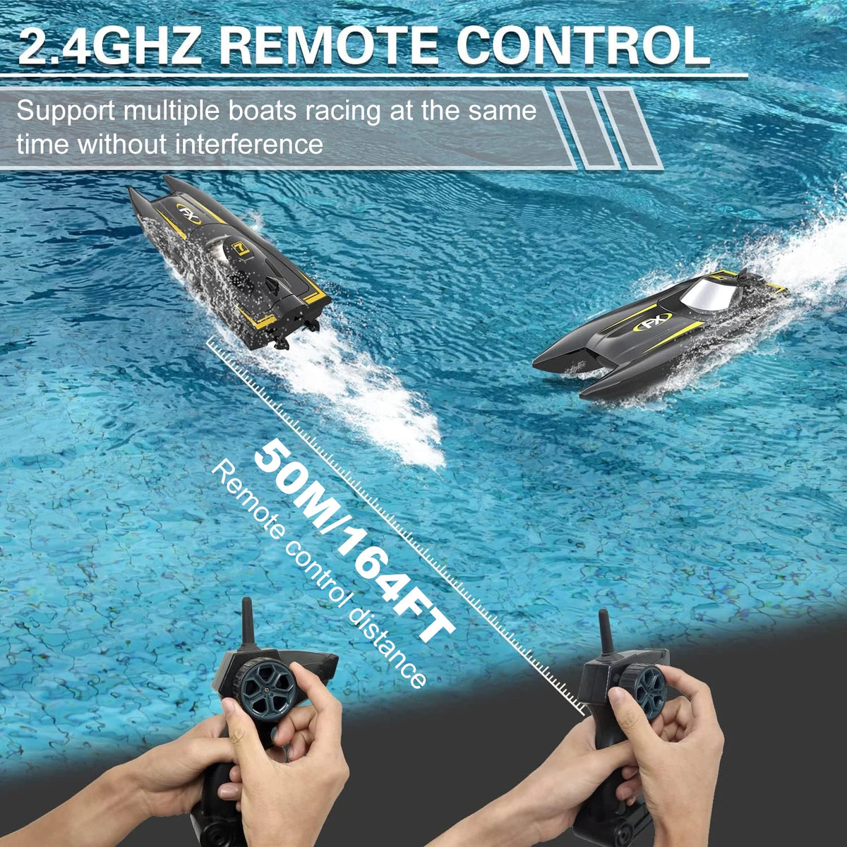 H118 RC 2.4G Boat &ndash; High Speed Dual Motor Remote Racer Toy