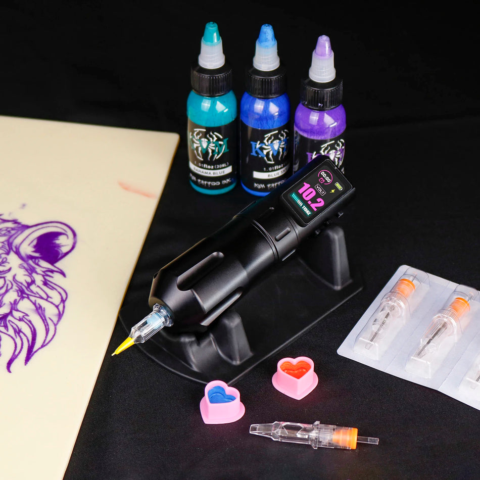 Suporte de Caneta de Tatuagem em Silicone para Máquinas