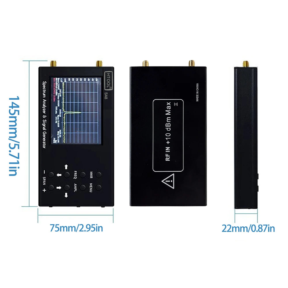 HTOOL SA8 Spectrum Analyzer - Wide 35-6200 MHz Range