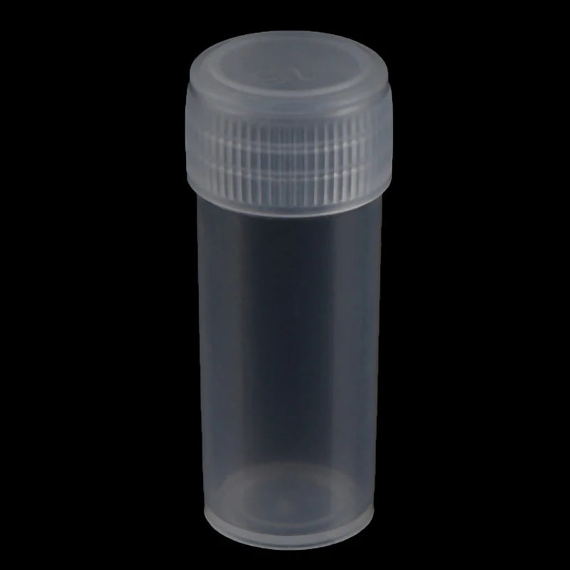 100Pcs 5ml Plastic Test Tubes &ndash; Leak-Proof Screw Cap Design