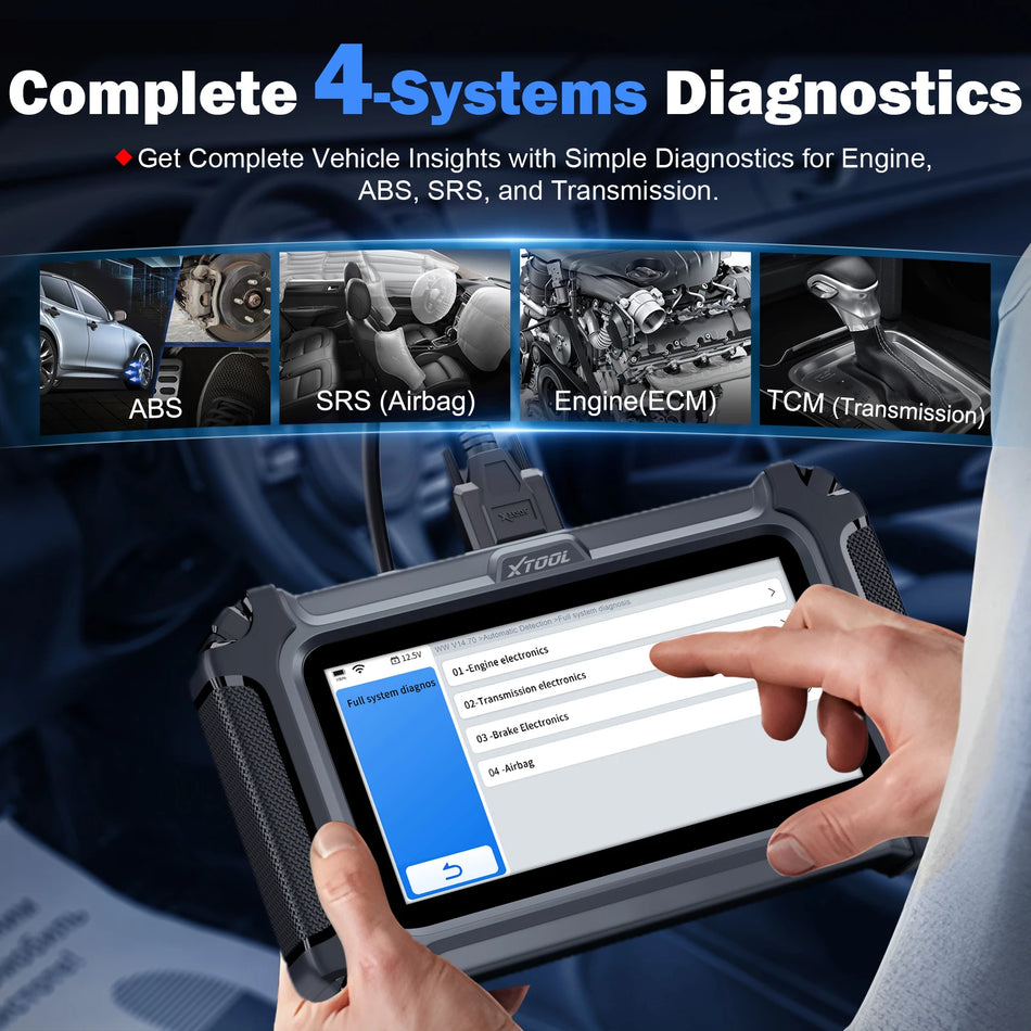 XTOOL D5S Diagnosetool mit 5-System OBD2 Scanner, ABS SRS EPB