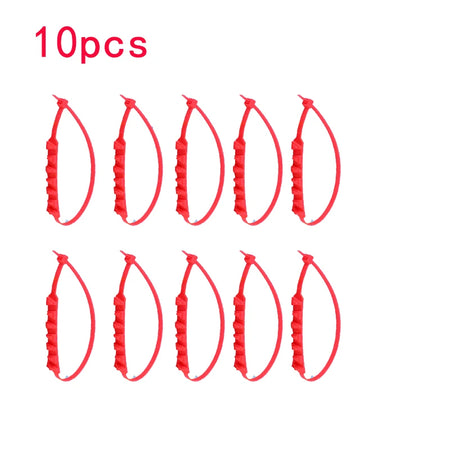10pcs Car Tire Chains Snow Anti Skid Ties &ndash; Safety Belt 10pcs red