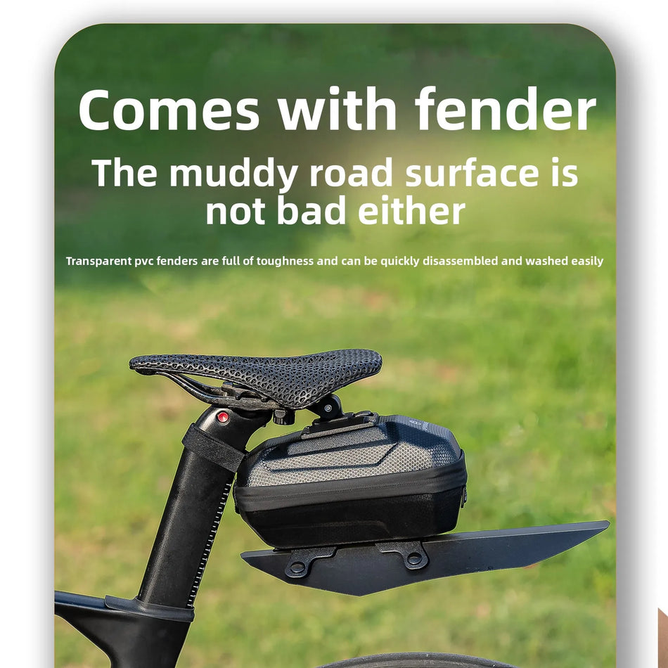 OFFBONDAGE 2.4L MTB Cykeltaske, 2 i 1 Bagagebærer Skærm Bagageboks Regntæt Plastik