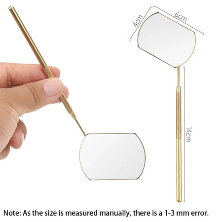 DUTRIEUX Stainless Steel Grafting Eyelash Extensions Checking Mirrors - 2 PCS Set