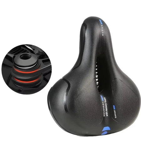 Hollow Breathable Bicycle Saddle &ndash; Shock Absorbing Comfort Blue