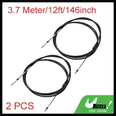 2pcs 134 146 169 228 Inch Marine Throttle Shift Remote Control Box Cable for Outboard Engine Boat Motor Steering System Black by InterCyprus Trading Ltd