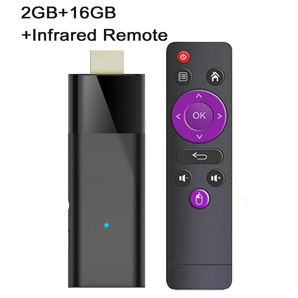 Mortal Q6 Mini 4K Smart TV Stick with Android 10 and Bluetooth 5.2 2G16G IR Remote