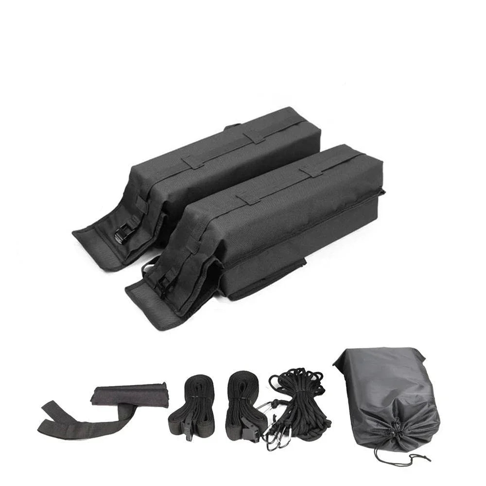 Universal Car Roof Luggage Soft Rack Pads &ndash; Soft Padding Black