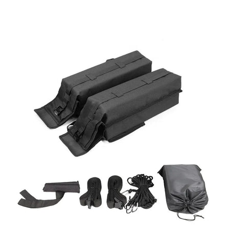 Universal Car Roof Luggage Soft Rack Pads &ndash; Soft Padding Black