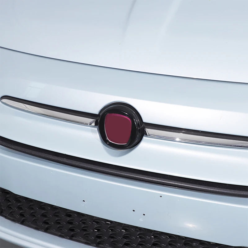 ABS lesklá černá logo samolepky Fiat 500 přední zadní 2 ks