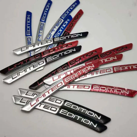 4-Pack Aluminum Wheel Hub Emblems, Universal Car Bike Sticker Badge Set by InterCyprus Trading Ltd