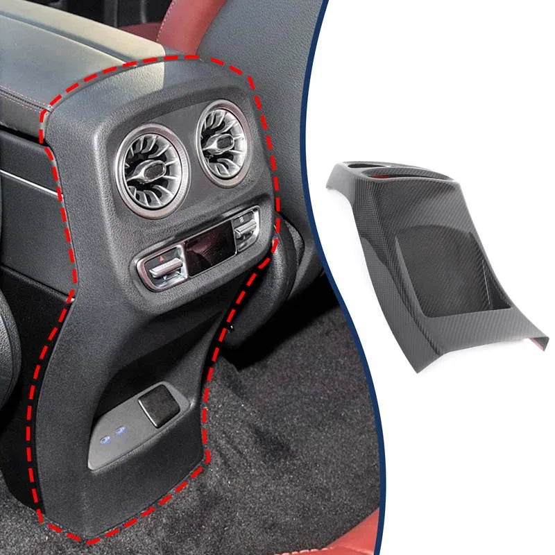 Máscara de salida de aire trasera de fibra de carbono para Mercedes Clase G G500