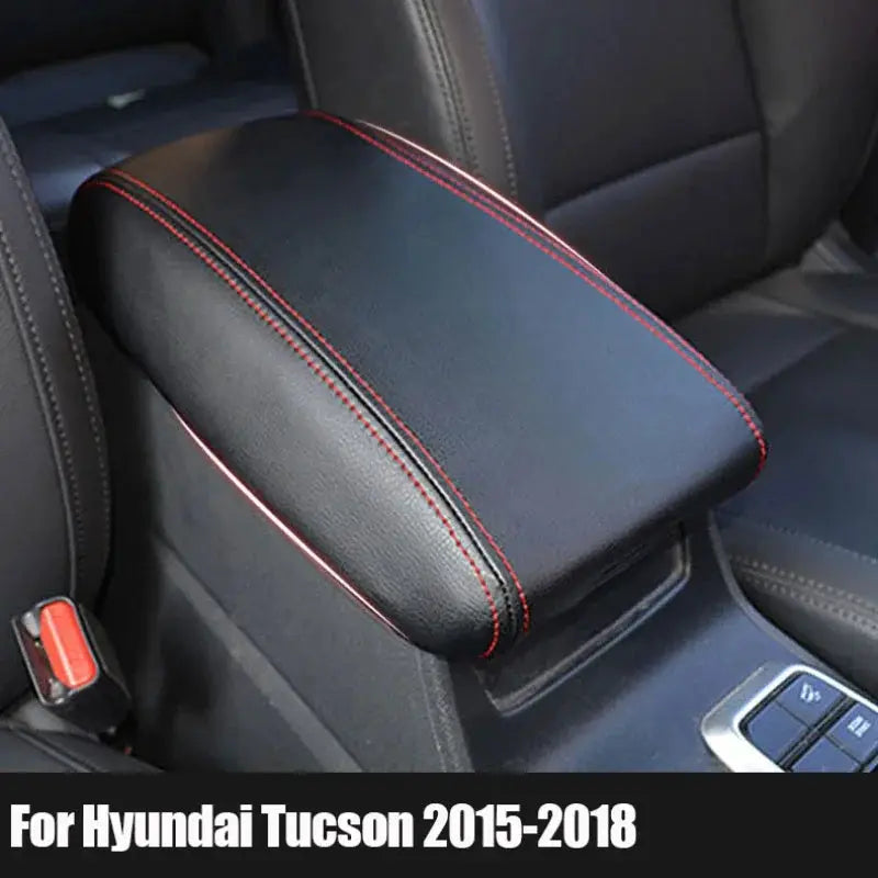 PU Leather Armrest Box Cover for Hyundai Tucson 2015-2018 Waterproof by InterCyprus Trading Ltd