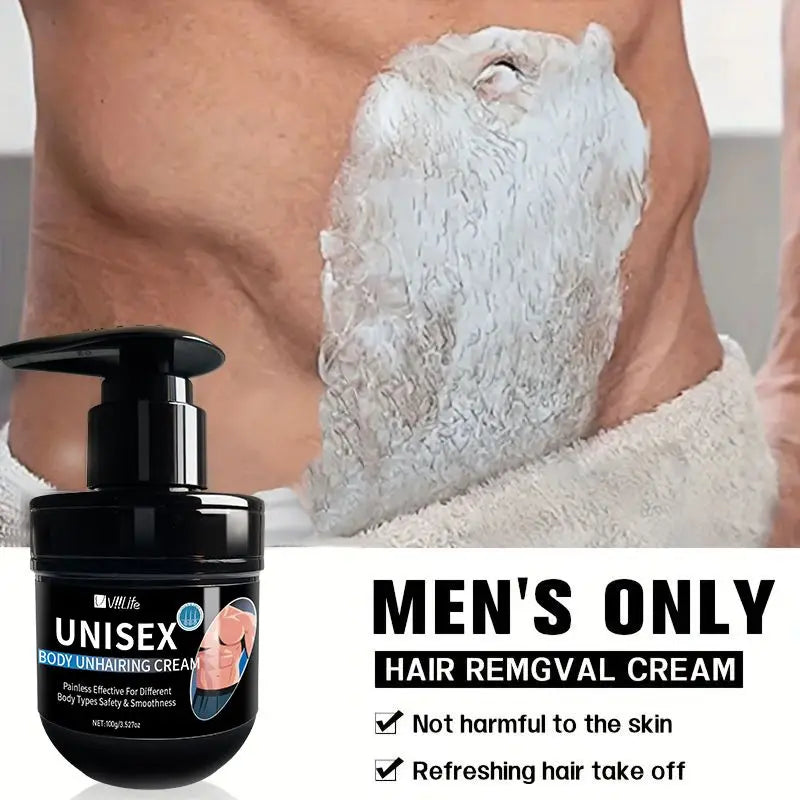 Viilife Men's Painless Hair Removal Cream - Smooth &amp; Nourishing