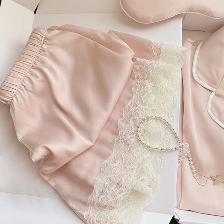Ice Silk Pajamas - Sweet Summer Style for Women