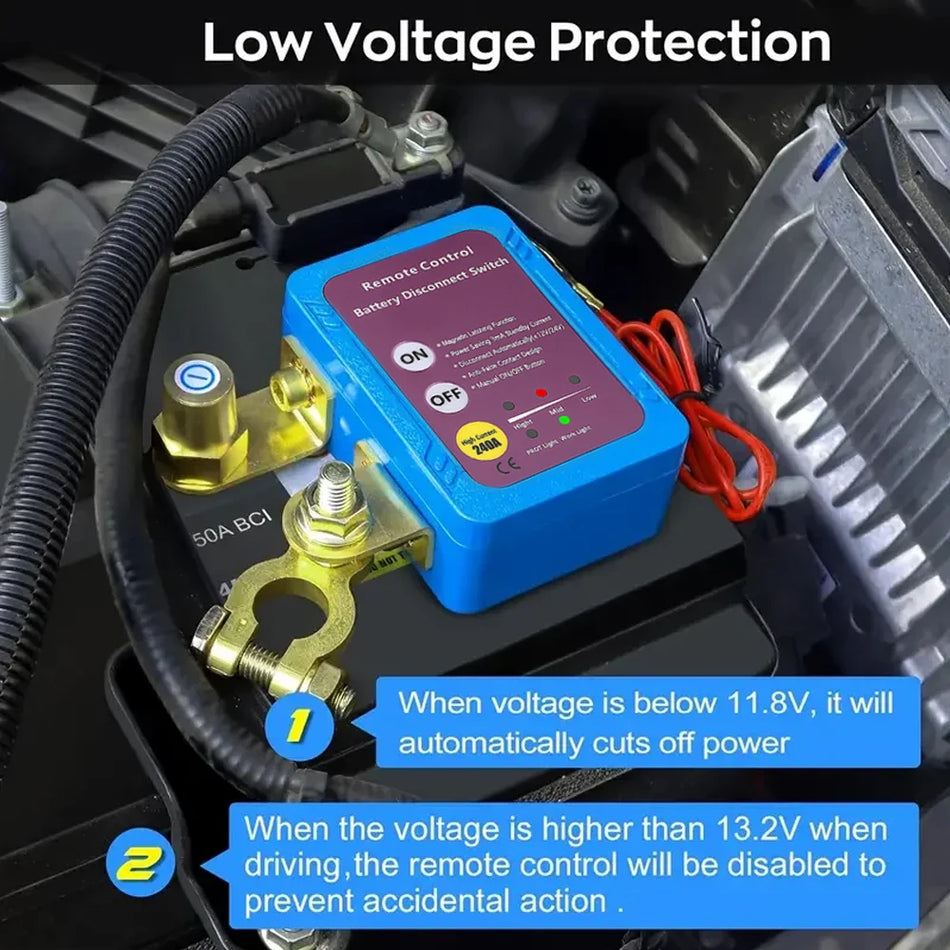 Remote Battery Disconnect Switch 12V 240A For Car And Truck