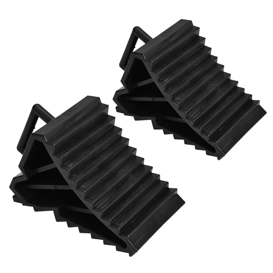 2Pcs Wheel Chock Triangular Anti Slip &ndash; Ultra Grip Pro black
