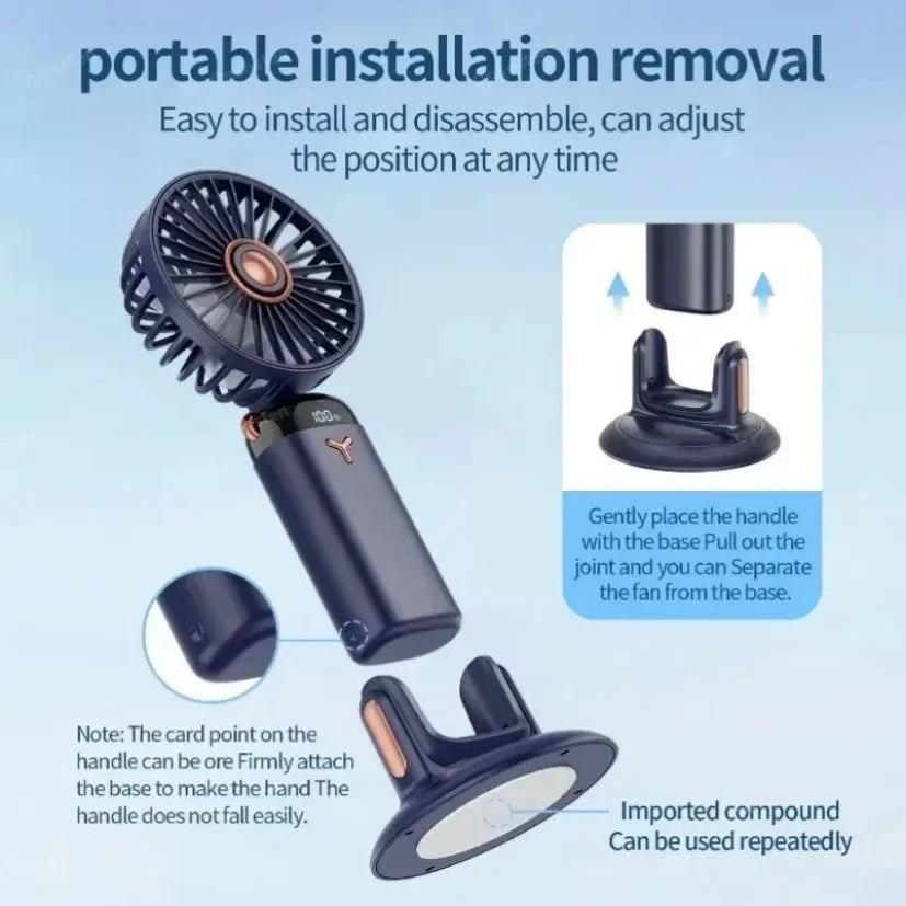 180 Degree Rotation Handheld Mini Fan &ndash; Ultra Portable
