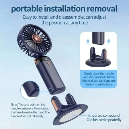 180 Degree Rotation Handheld Mini Fan &ndash; Ultra Portable