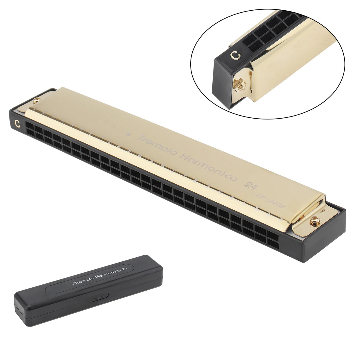 8K Titanium Tremolo Harmonica &ndash; Key C Tone Included