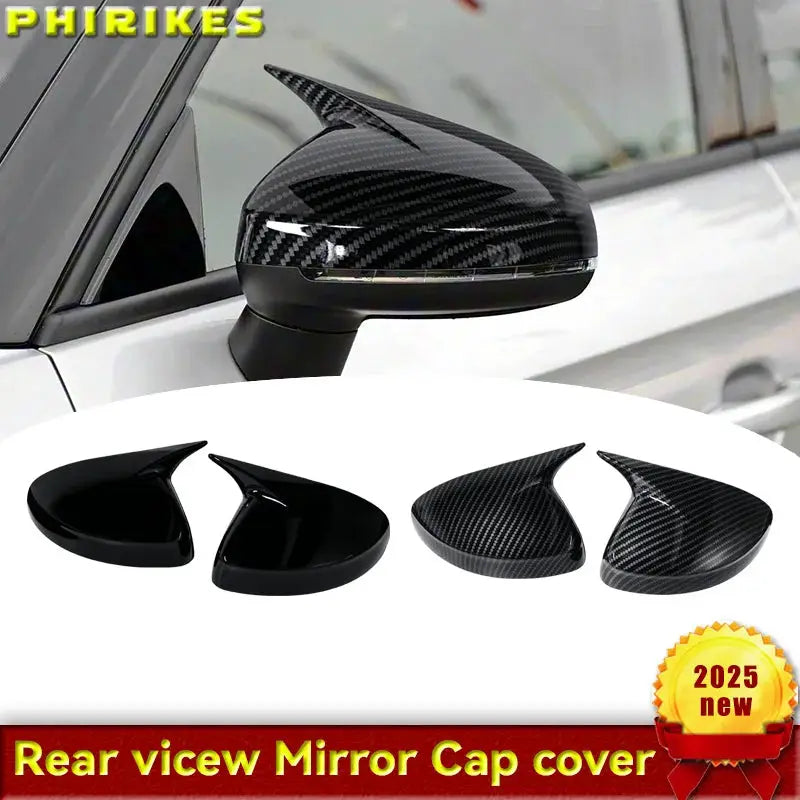 For Audi A1 2011-2018 Car Rearview Side Mirror Cover Wing Cap Exterior Door Shell Trim ABS Carbon Accessories by InterCyprus Trading Ltd