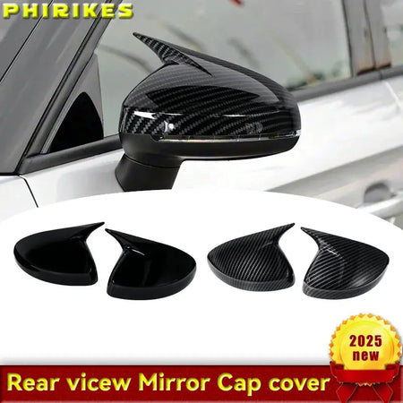 For Audi A1 2011-2018 Car Rearview Side Mirror Cover Wing Cap Exterior Door Shell Trim ABS Carbon Accessories by InterCyprus Trading Ltd