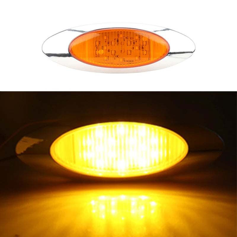 Kevanly 16 LED Clearance Light &ndash; Universal 24V Strobe Safety Marker Yellow / 1 piece