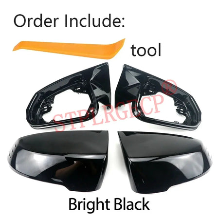 4pcs for BMW X1 IX1 U11 U12 X2 IX2 U10 Glossy Black Mirror Shell Rear View Mirror Cover Replacement Style Side Wing Mirror Caps by InterCyprus Trading Ltd