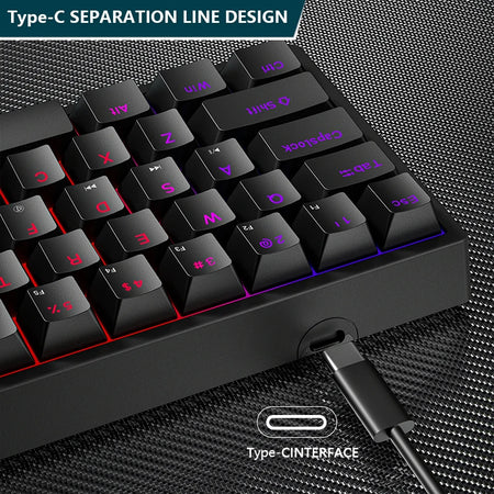 K620 Mini Gaming Keyboard &ndash; 61 Keys RGB Hotswap Type C