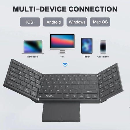 JOMAA Folding Keyboard - Touchpad Number Pad RGB Backlit