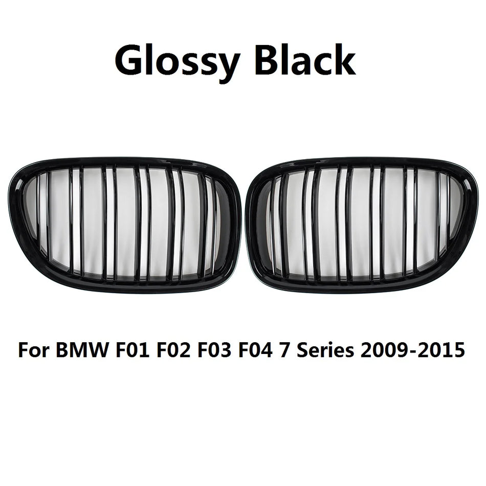 Grile frontale rinichi lucioase negre ABS pentru BMW F01 F02 F03 F04 Seria 7