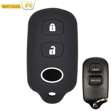 Silicone Key Case Cover For Toyota FJ Cruiser Highlander 4Runner Celica Camry Corolla Echo Keyless Fob Shell Holder Protector by InterCyprus Trading Ltd