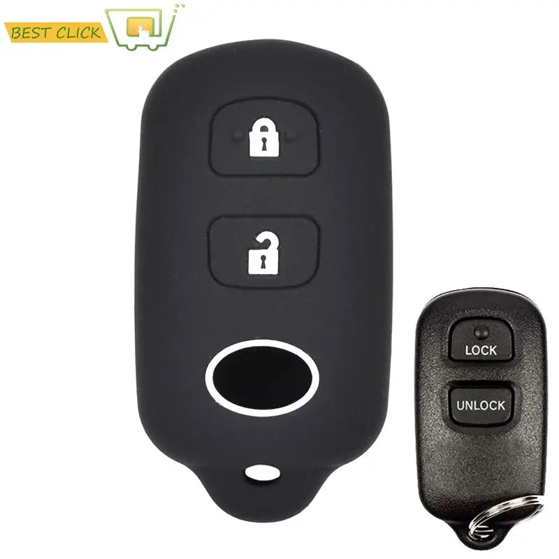 Silicone Key Case Cover For Toyota FJ Cruiser Highlander 4Runner Celica Camry Corolla Echo Keyless Fob Shell Holder Protector by InterCyprus Trading Ltd
