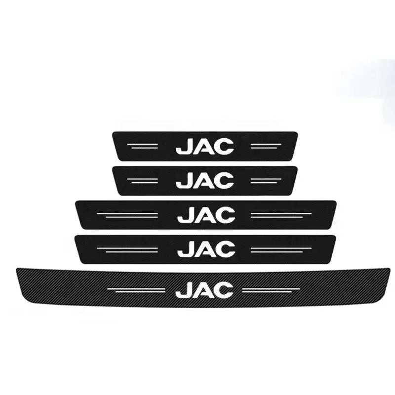Carbon Fiber Car Door Sill Protector For JAC Refine J 5PCS Black White