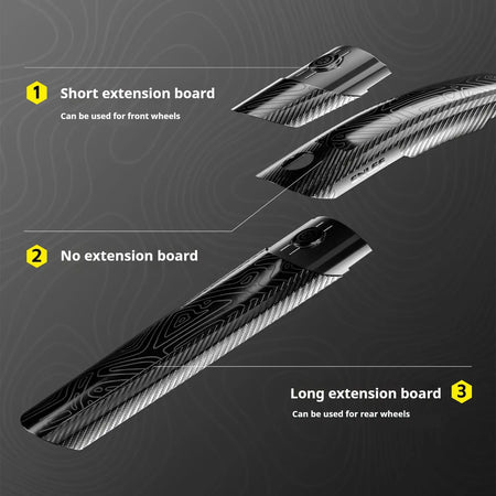 ENLEE Mountain Bike Mudguards Extended And Widened Rain Guards Carbon Fiber Texture Universal For Front And Rear by InterCyprus Trading Ltd