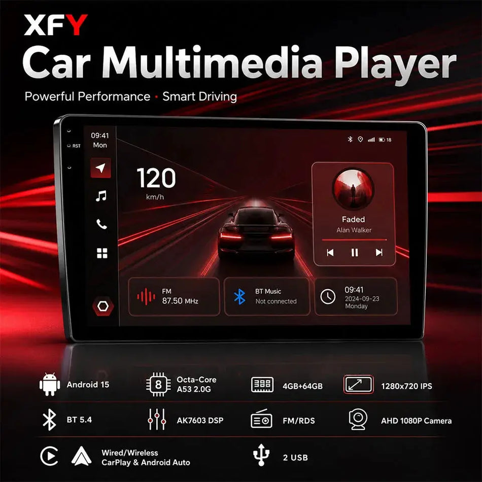 Android 15 Car Radio 10 Inch 4G 64GB GPS Bluetooth for BMW Audi Ford by InterCyprus Trading Ltd