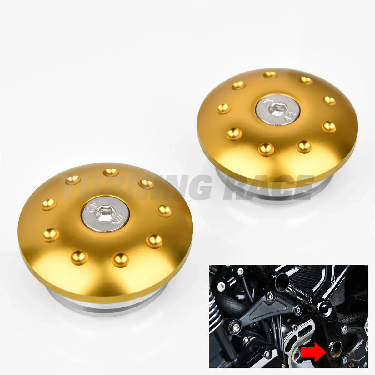 Frame Hole Plug Kit for Kawasaki Z900RS / CAFE / SE 2018–2026 CNC Aluminum Frame Guard Insert Cap Cover Accessories by InterCyprus Trading Ltd