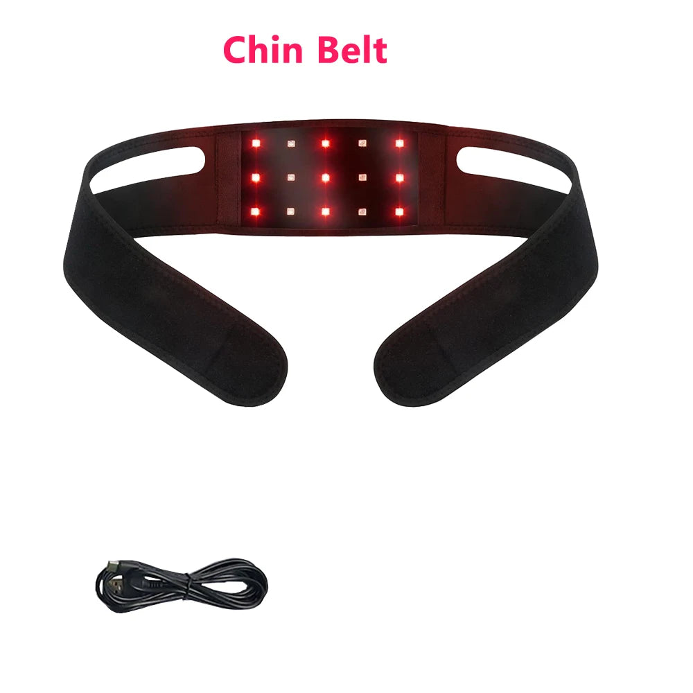 Red Infrared LED Light Belly Slimming Pad &ndash; Fat Burning Chin Belt No Box