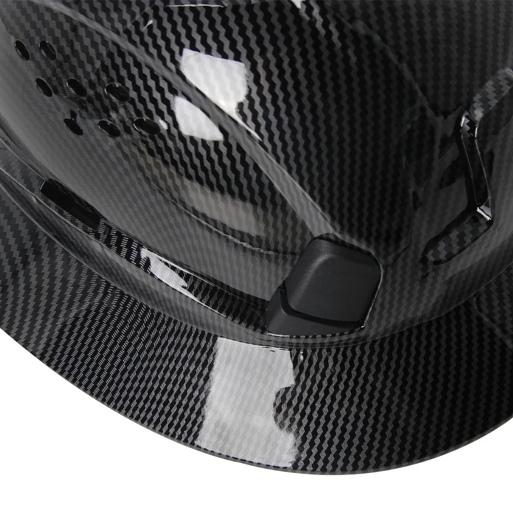 AQM0252 Carbon Fiber Brim Safety Cap &ndash; Built-In Goggles