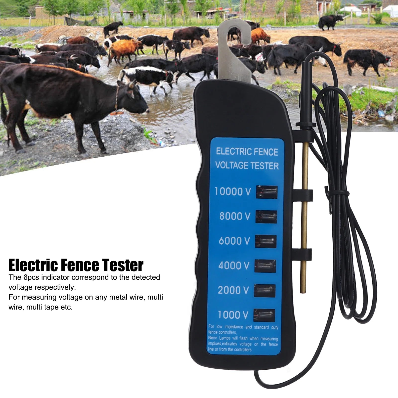 Fences Voltage Meter &ndash; Wide 1000-10000V Range for Farm