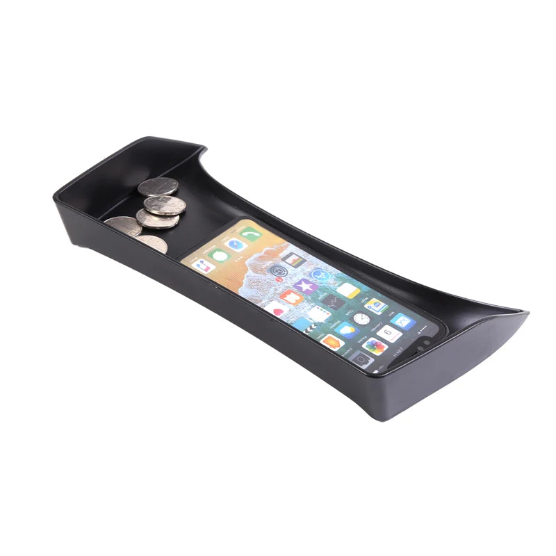 Центральный консольный ящик для хранения Hummer H3, подставка для телефона, ABS, черный