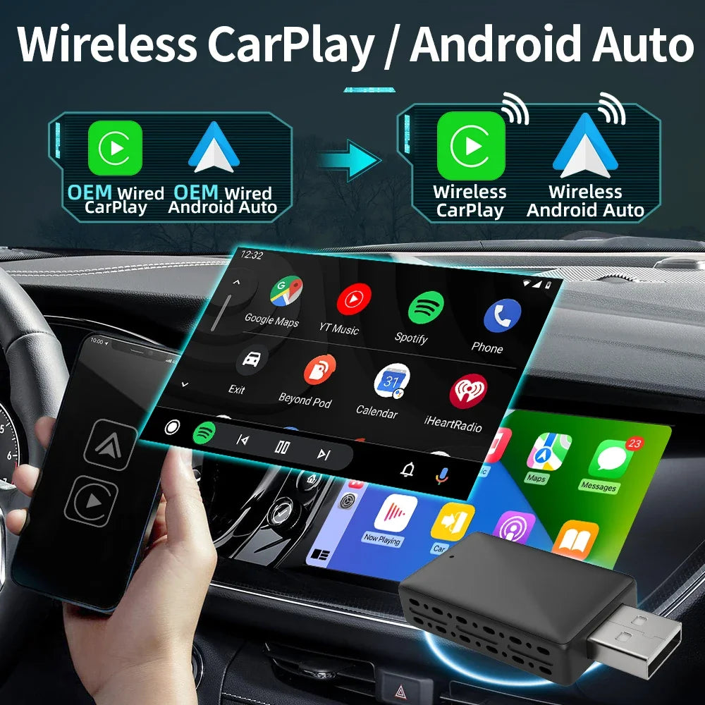 AKAMATE CarPlay Dongle - Wireless CarPlay Android Auto