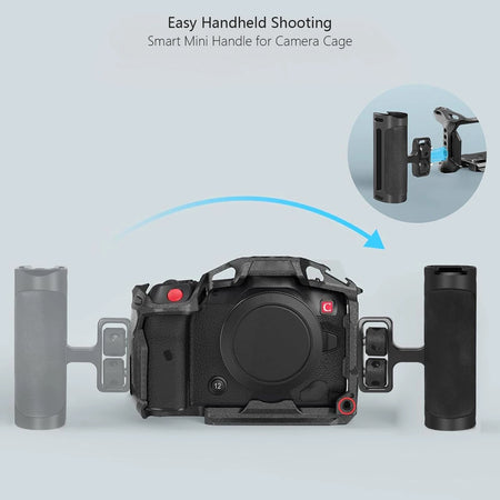 Probty Mini Side Handle Handgrip for DSLR Camera Cage with Cold Shoe Interface